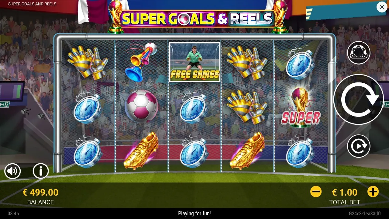 Screenshot aus der Demosession von Super Goals and Reels