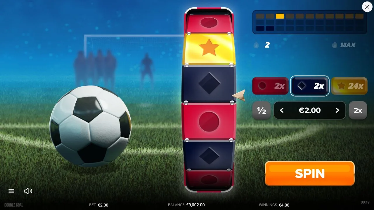 Screenshot aus der Demosession von Double Goal