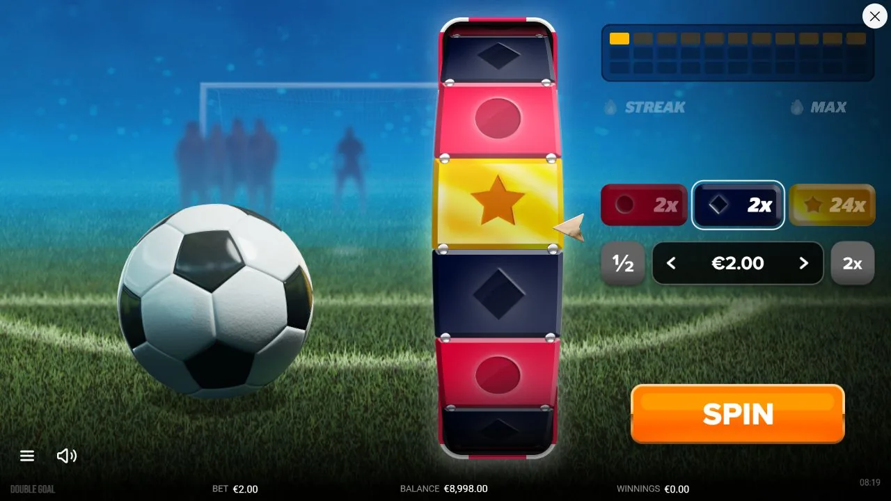 Screenshot aus der Demosession von Double Goal