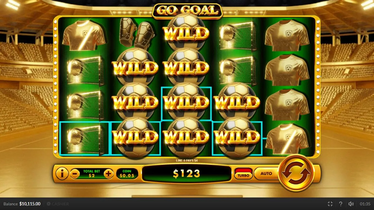 Screenshot aus der Demosession von Go Goal