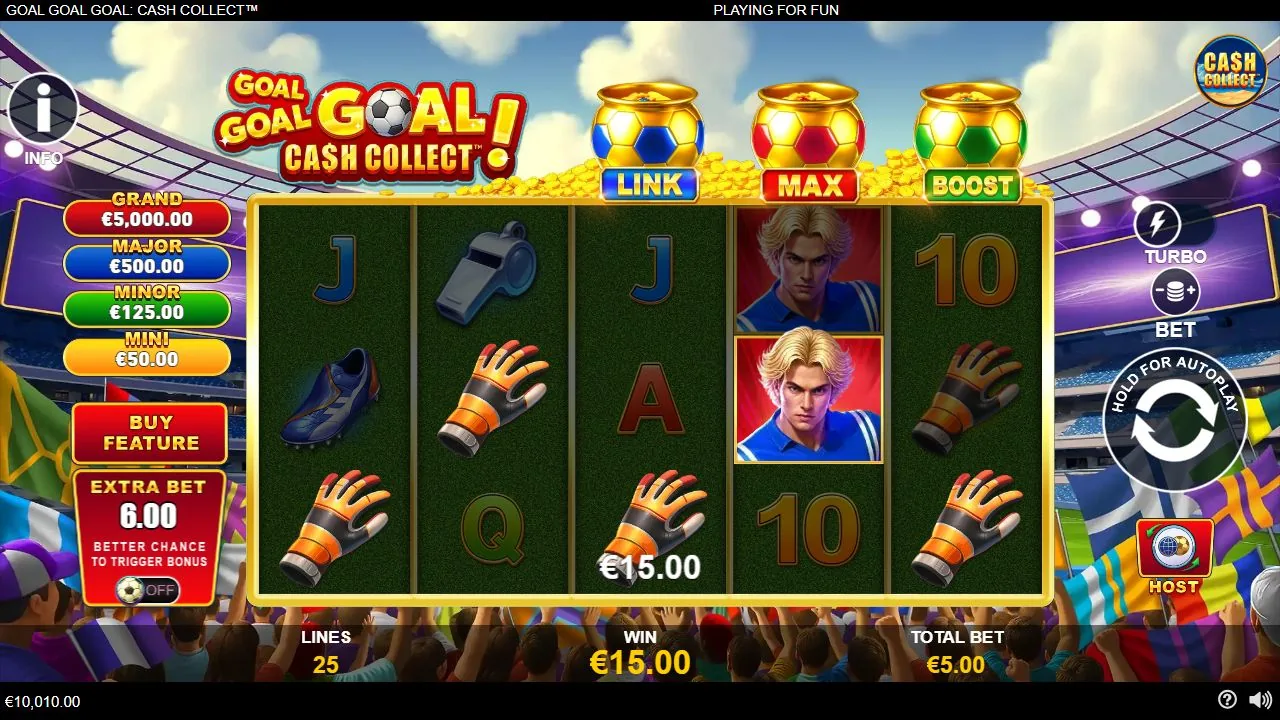 Screenshot aus der Demosession von Goal Goal Goal: Cash Collect
