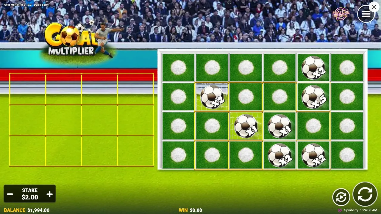 Screenshot aus der Demosession von Goal Multiplier