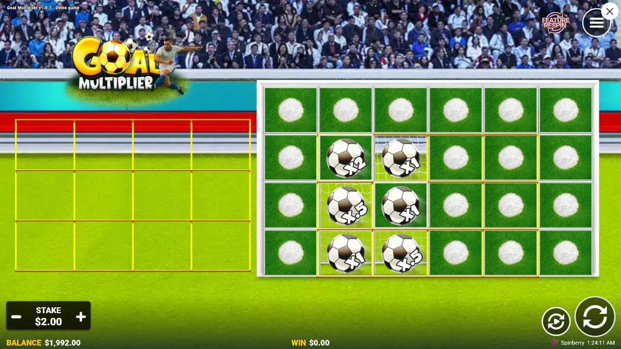 Screenshot aus der Demosession von Goal Multiplier